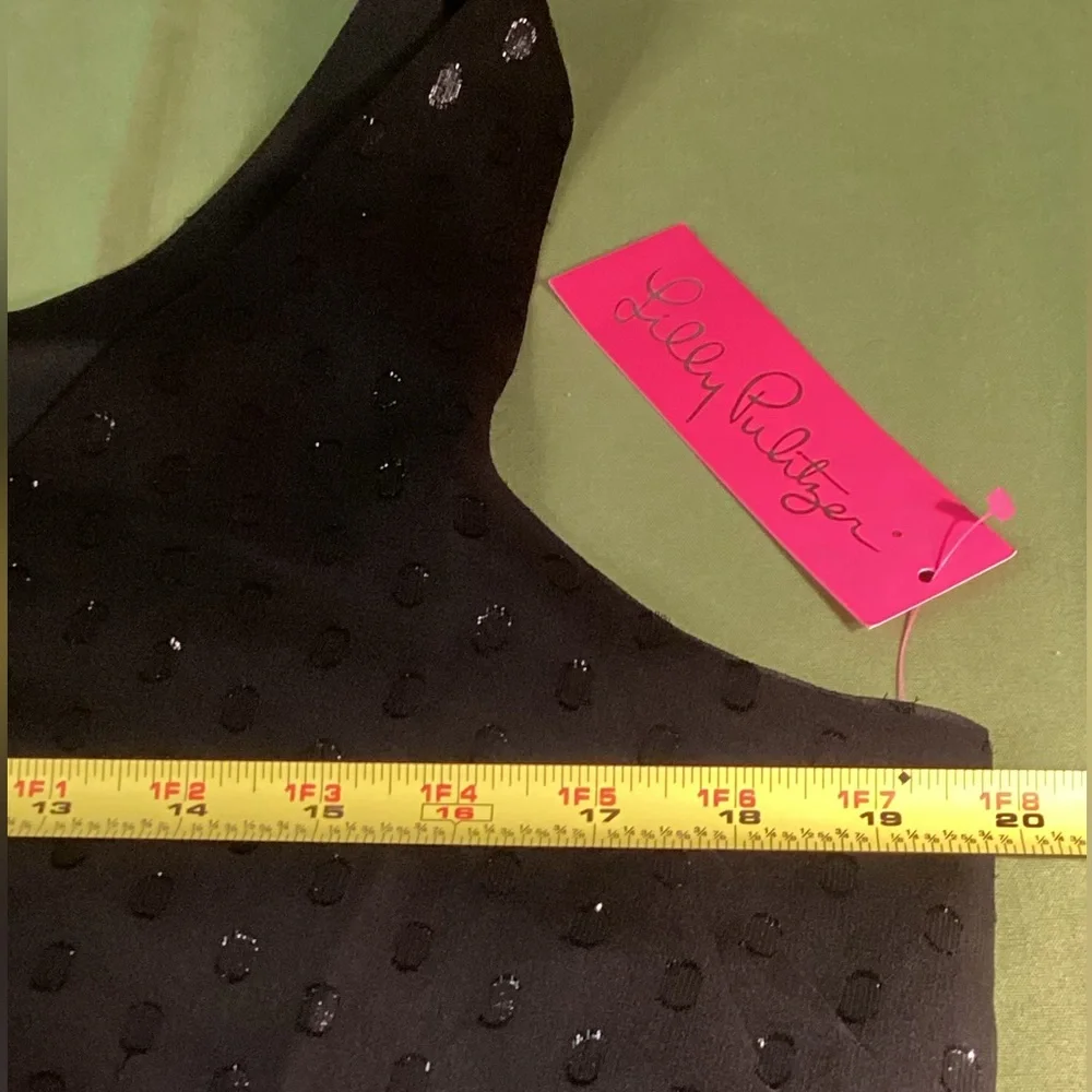 LILLY PULITZER FLORIN-SILK BLACK TOP. - Picture 12 of 15